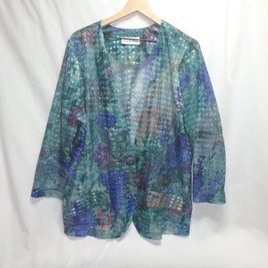 Vintage David Alan Designs Multi Colored Mesh Jacket
